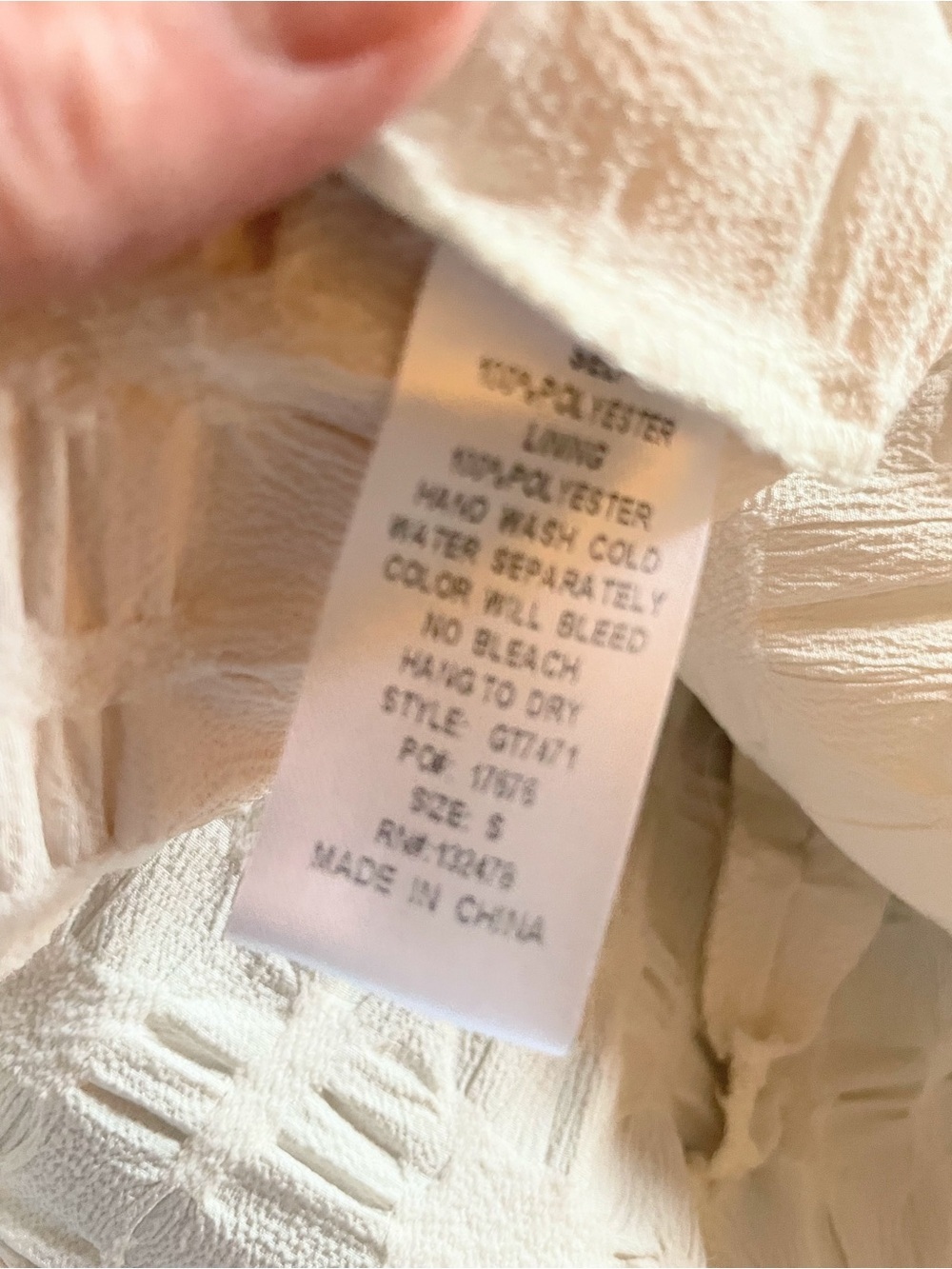 Glam Ivory Textured Ruffle Cami Small - Picture 7 of 7